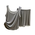 thumbnail image 2 of Endives Women's Pajama Sets Loungewear Casual Tank Top With Shorts Sleepwear Set, 2 of 8
