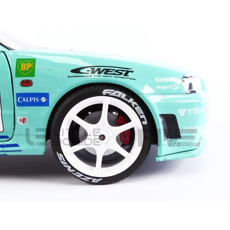 SOLIDO 1/18 - NISSAN Skyline (R34) GT-R Falken Drift Livery - 1999