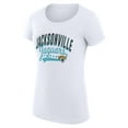 thumbnail image 2 of Women's G-III 4Her by Carl Banks White Jacksonville Jaguars Filigree Logo Fitted T-Shirt, 2 of 3