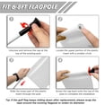 thumbnail image 4 of Bandera de Golf KINGTOP Blanca Lisa 20x14 cm Nylon 420D para Patio Trasero, 4 of 8