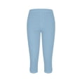 thumbnail image 6 of Denim Capris for Women Stretch Pull on Plus Size Elastic Waist Trendy Jeans Leggings 2026 Casual Summer Capri Pants Light Blue M, 6 of 8