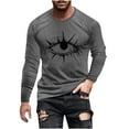 thumbnail image 3 of UVEASISHA Big and Tall Graphic Tees for Men Halloween Novelty Print T-Shirts Holiday Casual Crewneck Workout Shirt Soft Stretch Muscle Tee Gray L, 3 of 6
