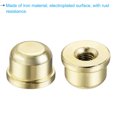 thumbnail image 4 of Uxcell Tapped 1/4-27 Thread for Lamp Harp Gold Lamp Shade Finials Caps 6 Pack, 4 of 6
