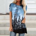 thumbnail image 2 of Camisetas de cuello redondo para mujer Camisetas con estampado vintage Camisetas de manga corta Blusa Tops Fridja  bn4404, 2 of 5