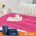 thumbnail image 3 of Walensee Ultra Soft Microplush Fleece Throw Blanket, 50" x 60", Hot Pink, Machine Washable, 3 of 10
