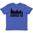 thumbnail image 3 of Inktastic Denver Colorado Skyline Grunge Youth T-Shirt, 3 of 5
