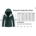 Diamond Candy Womens 3in1 Winter Jacket Waterproof Rain Coat with