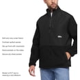 thumbnail image 4 of Eddie Bauer Men’s Lightweight Mixed Media Fleece Jacket, Full Zip (BLACK/X-LARGE), 4 of 5