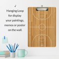 thumbnail image 2 of GZHJMY Office Clipboard Basketball Court Clipboard Plastic Clipboard for Classroom A4 Standard Letter Size 9" x 12.5" with Low Profile Metal Clip Decorative Clip Boards for Teacher, 2 of 6