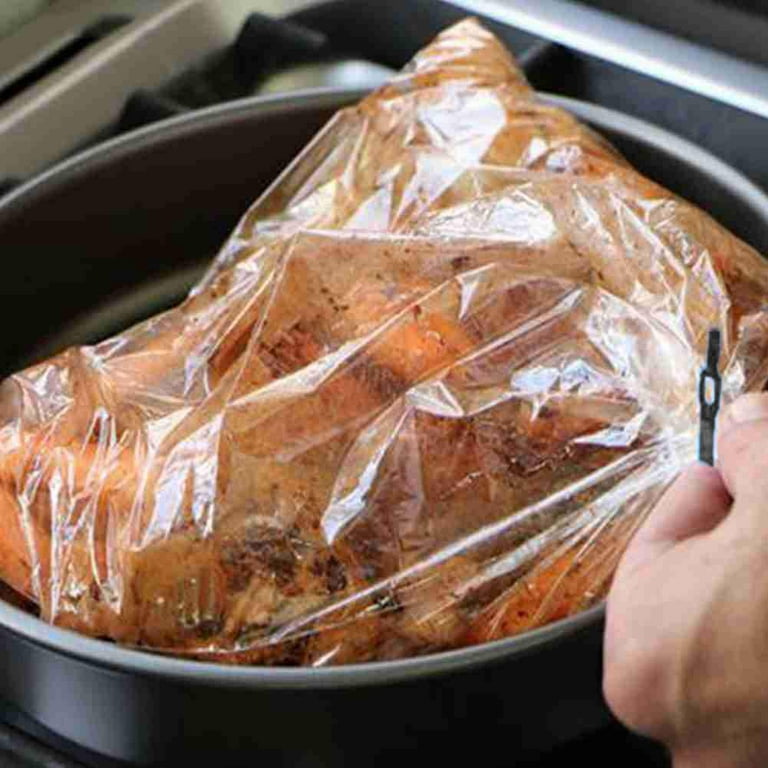 ECOOPTS Turkey Oven Bags Large Size Oven Cooking Roasting Bags for Chicken Meat Ham Seafood Vegetable - 10 Bags (21.6 x 23.6 in)
