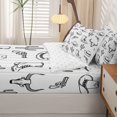 thumbnail image 5 of Homewish Sketch Cowboy Hot Boots Zipper Queen Comforter Set with Fitted Sheet and 2 Pillowcases,Desert Cactus Zipper Bedding Set,White,Reversible,4pcs, 5 of 8