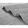 thumbnail image 3 of Bedspread Coverlet 3 Pcs Set Oversized 100 x 106 Queen Size Charcoal Color, 3 of 6