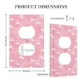 thumbnail image 5 of Kll Pink Flamingos And Flowers Wall Plate,Gloss Finish,Standard Size 1 - 5" X 3", Polycarbonate Thermoplastic,Electric Receptacle Plug Covers, 5 of 8
