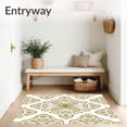 thumbnail image 3 of ODIKA 8'x10' Machine Washable Non-Slip Area Rug, Filigree showcasing Intricate Lacework High Traffic Rug with Pad, Brown, 665357, 3 of 8