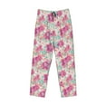 thumbnail image 4 of Goofa Purple Watercolor Flowers Printed Soft Pajama Pants for Men, Wide Leg Comfy Casual Lounge Yoga Pants-X-Large, 4 of 9