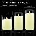thumbnail image 4 of DUNCHATY 3-Pack Multicolor Flameless LED Candles, Remote Control & Timer, Glass Encased for Holiday Tables, Party, and Dining Decor, 4 of 8