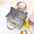 thumbnail image 5 of Reusable Lunch Bag Insulated Lunch Box Canvas Fabric with Aluminum Foil, Lunch Tote Handbag for Women,Men,School, Office, 5 of 7