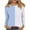 Blue, variant on ZyeKqe Tops for Women Long Sleeve Shirts Crewneck Casual Top Color Block Loose Fitting Blouses Tees Size S-3XL