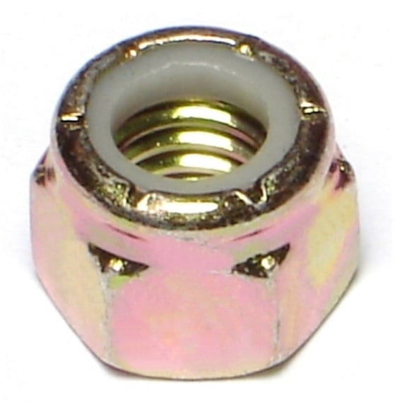 3/8"-16 Zinc Plated Grade 8 Steel Coarse Thread Nylon Insert Lock Nuts LNS8-111