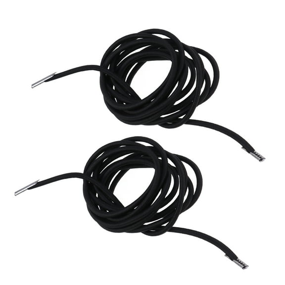 4 Pcs Black Elastic Rubber Cord Rope for Chaise Longue Replacement, and Flexible Rope Set