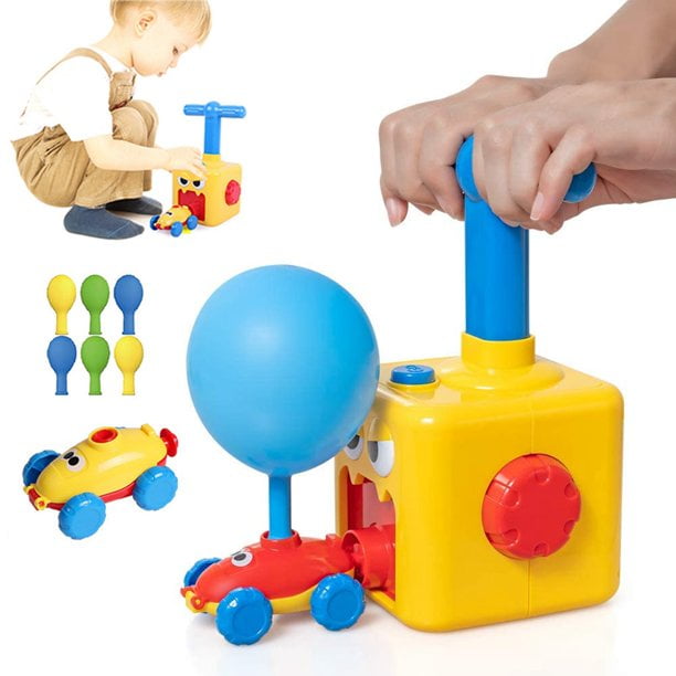 Inertial Power Balloon launcher Rocket Car Toy Puzzle Fun Toys Kids Xmas Gift 