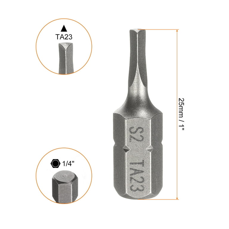 Uxcell 5pcs Magnetic Triangle Screwdriver Bit TA23 1/4