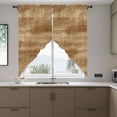 thumbnail image 4 of Retro Brown Wood Grain Swag Valances for Windows 2 Pack Rustic Board Texture Country Style Swag Kitchen Curtains 36 Inches Long Rod Pocket Short Window Treatment for Kitchen Bathroom 28"x36", 4 of 9