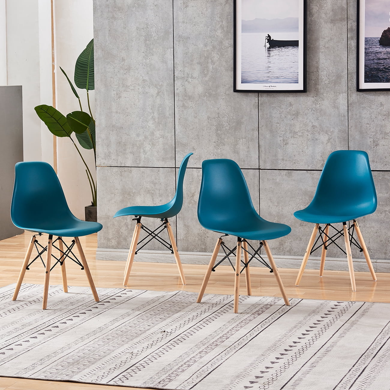 4 Piece Dining Room Chair Set for 4, Dining Chair Set 4 Chairs for ...