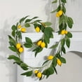 thumbnail image 5 of 1PC Artificial Lemon Garland with Lifelike Leaves, Yellow Fruit Vine for Spring Summer Home Decor, Indoor Outdoor Mantel & Wedding Greenery, 5 of 6