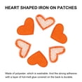 thumbnail image 4 of Uxcell 30 Pcs Heart Shaped Iron on Patches Embroidered Sew Patches Appliques for Clothing Repair Orange 0.79"x0.98", 4 of 4