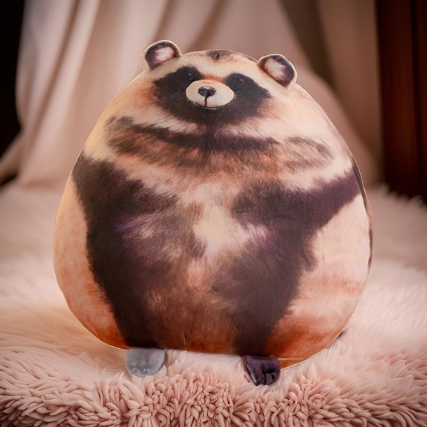 Animal de peluche, juguete de peluche adorable, decoración de regalo navideño, almohada de peluche para sofá, dormitorio, coche, recuerdo de fiesta, mapache