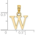 thumbnail image 3 of 14K Yellow Gold Polished Block Letter W Initial Pendant Made In United States k6423w, 3 of 5