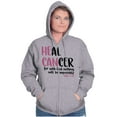 thumbnail image 3 of He Can Heal Cancer Religious BCA Zip Hoodie Sweatshirt Women Brisco Brands S, 3 of 6