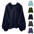 thumbnail image 1 of Yuyuzo Oversized Sweatshirt for Women V Neck Hoodies Long Sleeve Shirts Fall Casual Dropped Shoulder Fashion Outfits Size Green1M, 1 of 4