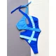 thumbnail image 2 of Bikini de un hombro para mujer, traje de baño pequeño con realce, cintura alta, diseño Floral, Rosa 3D, color negro, 2024, 2 of 5