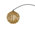 thumbnail image 4 of 69 Inch Metal Arc Floor Lamp with Bamboo Shade, Beige, 4 of 5