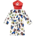thumbnail image 1 of Nintendo Super Mario Character and Symbols Fleece Kids Hooded Robe-Size 4, 1 of 1