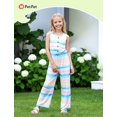 thumbnail image 4 of PatPat Girls Pants Sleeveless Wide Leg Jumpsuit Casual One Piece Romper 6-7 Years, 4 of 10