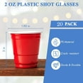thumbnail image 2 of Disposable Plastic Party Cups, Red, 2 oz, 20 Count, 2 of 5