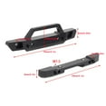 thumbnail image 4 of RC Car Bumper Professional Modified Component Upgrade Fitting Aluminum Alloy Front Rear Bumpers Set Replacement for SCX24, 4 of 7