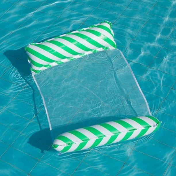 Cama Flotante Colchón Inflable Piscina Playa Agua Salones (Verde)