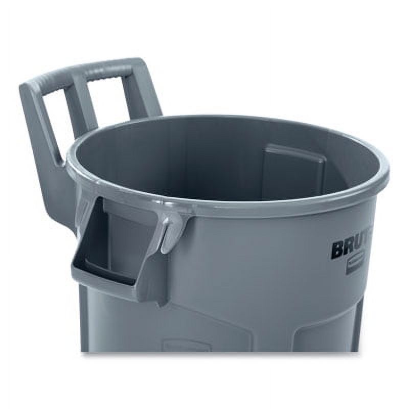 Rubbermaid RCP2179403 32 gal Plastic Vented Wheeled Brute Container Waste Basket, Gray - image 5 of 6