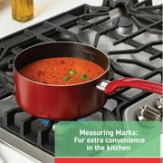 T-fal Easy Care, 20 Piece Non-Stick Pots and Pans Cookware Set, Red