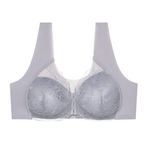 Sujetador fino de gran tamaño con hebilla frontal de encaje sexy sin costuras sin aro de acero chaleco hermosa espalda ajustable ropa interior de mujer