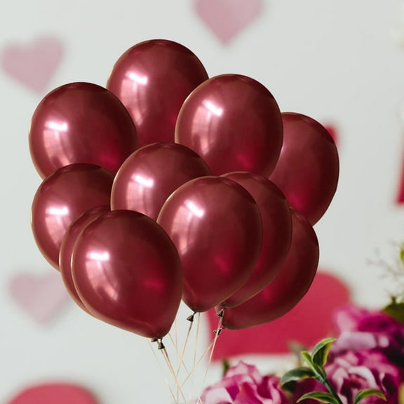 LEORX Holiday Balloon Latex Wine Red 100pcs