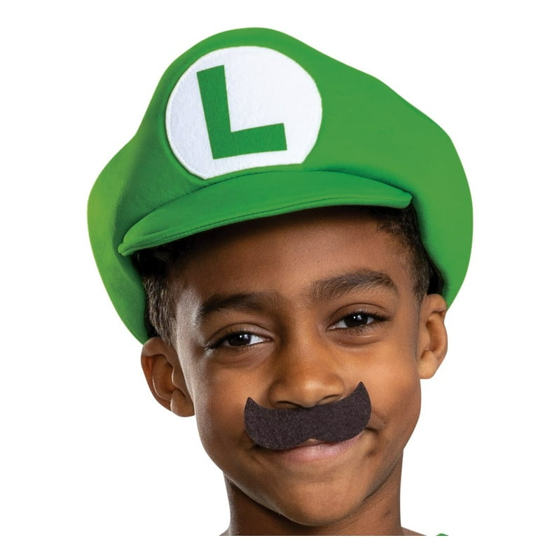 Super Mario Bros Boys and Girls Unisex Luigi Halloween Costume Set, Size  Large (10-12) 