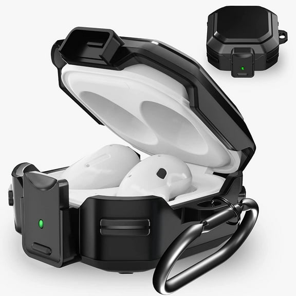 Armor Bags Samsung Wireless Charging Earbud Case with Carabiner, Black
