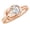 Diamond, variant on 1 Carat Emerald LAB GROWN Emerald and LAB GROWN Diamond Engagement Ring (0.5ct Center, AAAA Heirloom Quality) RIPS104W3AM 14K Rose Gold