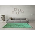 thumbnail image 3 of Ahgly Company Indoor Rectangle Oriental Turquoise Blue Traditional Area Rugs, 7' x 9', 3 of 4