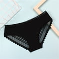 thumbnail image 3 of Aayomet Culotte Sans Couture pour Femmes en Coton Coloré (Noir, m), 3 of 4